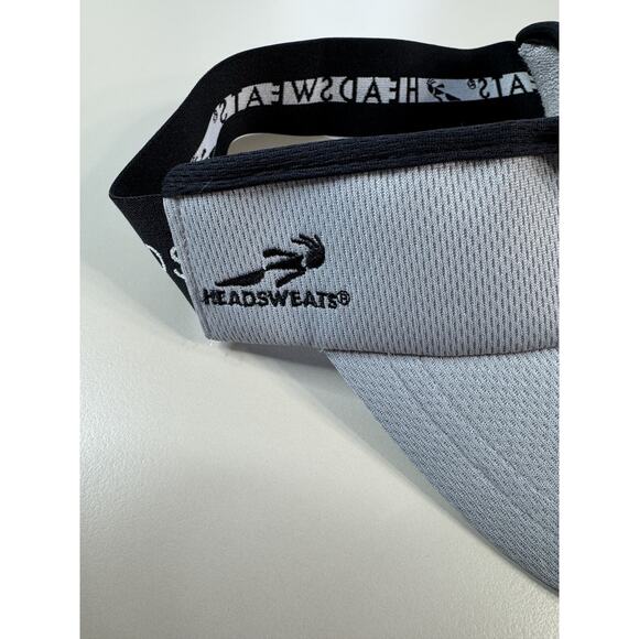 Headsweats Coolmax Visor Gray Logo Outdoor Run Jog Boating Workout Gameday - Picture 2 of 8